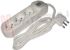 Immagine di PRESA MULTIPLA 3PR. SCHUKO/BIV. C/CAVO+INT. 2P+T 16A BIANCA