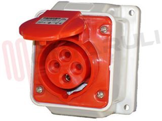 Immagine di PRESA FISSA PARETE CEE 2USCITE 3P+T 16A 380V IP67