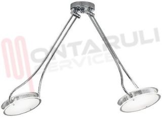 Immagine di SOSPENSIONE 2 LUCI IN METALLO CROMATO ATT. R7S
