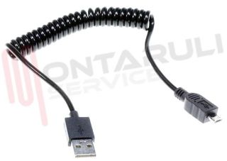 Immagine di CAVO USB A USB MAS-MAS TYP-B MICRO ESTENSIBILE NERO 60CM.