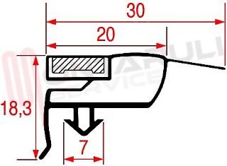 Immagine di GUARNIZIONE MAGNETICA 4L BIANCA 1550X690MM SEZ.1005