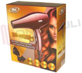 Immagine di ASCIUGACAPELLI PROFESSIONALE 2200W HD-2200 ION