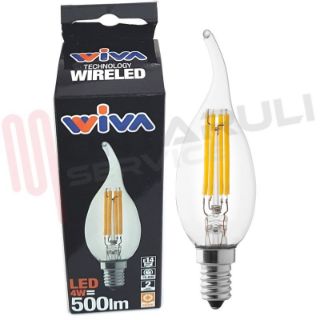 Immagine di LAMPADA COLPO DI VENTO LED CHIARA E14 4W 230V 3000°K