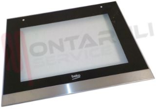 Immagine di VETRO FORNO ALT.460X590MM. ESTERNO NERO
