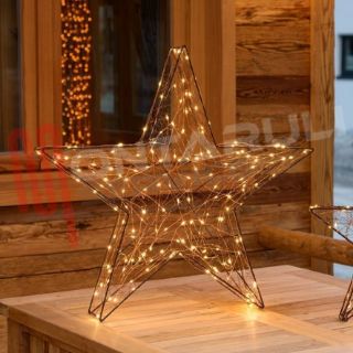 Immagine di STELLA LUMINOSA 3D 180 MICROLED Ø60CM. LUCE CALDA CON FLASH