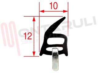 Immagine di GUARNIZIONE PORTA FORNO 4 LATI MAXI 640X370MM.