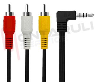 Immagine di CAVO AUDIO-VIDEO 3 RCA MASCHIO / JACK MASCHIO 3,5MM MT1,4