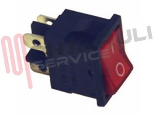 Immagine di INTERRUTTORE BIPOLARE LUMINOSO ROSSO 10A 4FASTON
